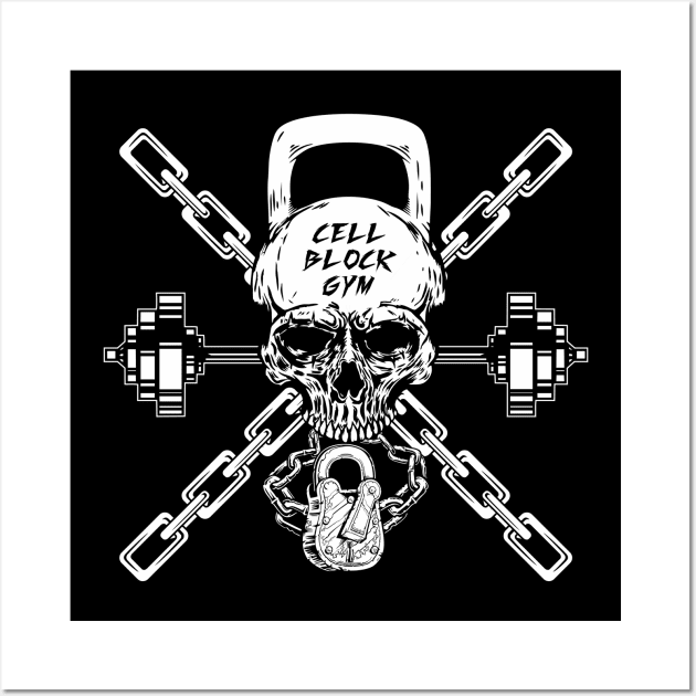 Cell Block Gym Wall Art by Wooly Bear Designs